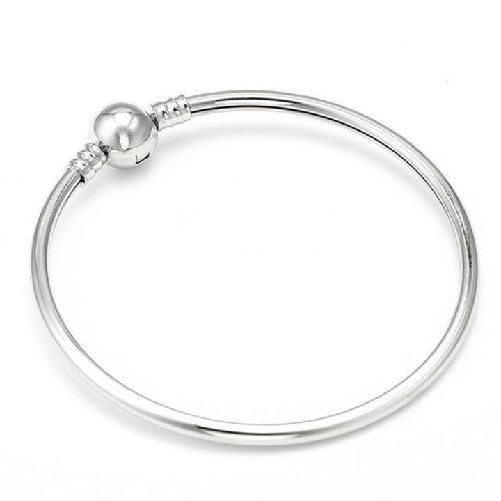Shimmering Chain Bracelet Charm Unique Leather Bracelets Platinum 17cm 