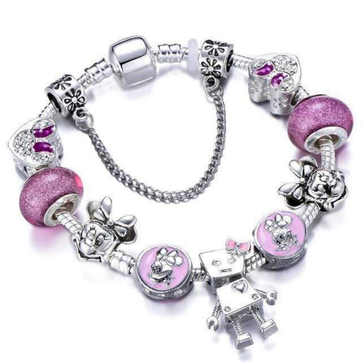 Tree of Life Bracelet Charm Unique Leather Bracelets 18cm Purple 