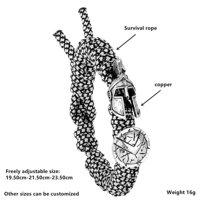 Wild Camping Parachute Survival Bracelet bracelet by Unique Leather Bracelets