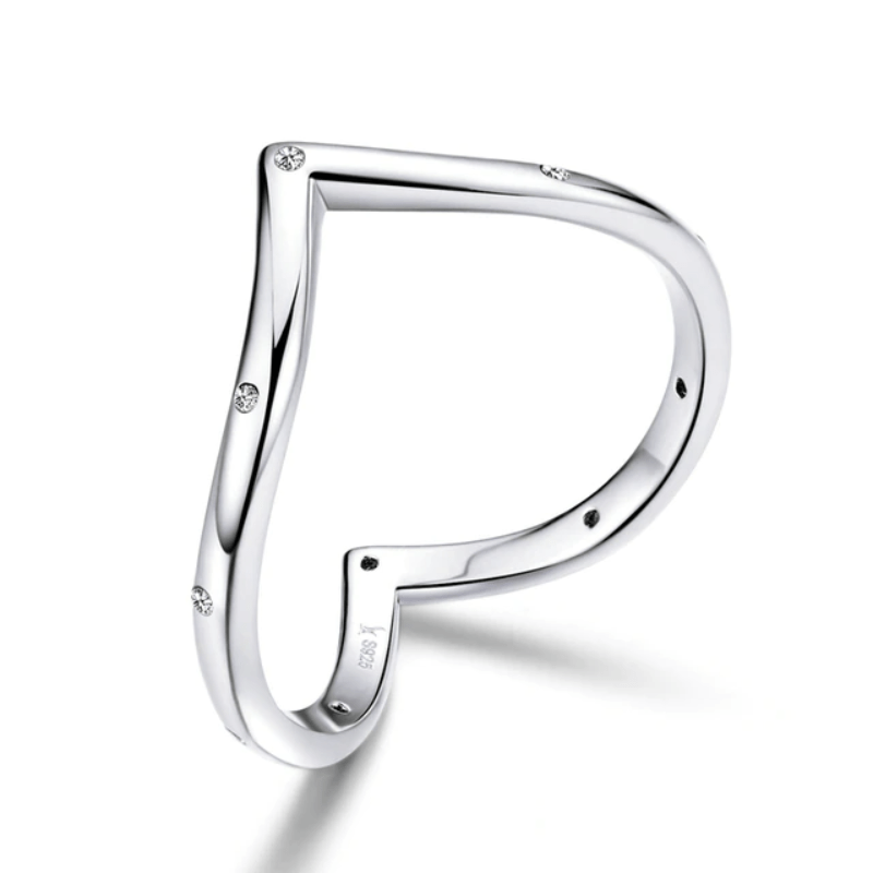 Classic Wish Ring Rings Unique Leather Bracelets 6 Silver/D 