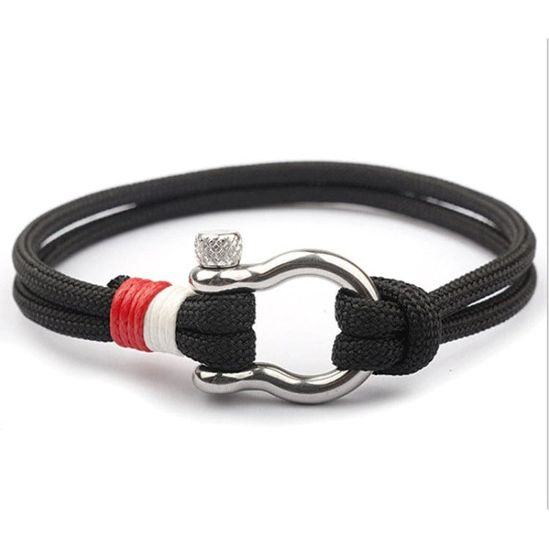 Colorful Anchor Hook Rope Sailing Bracelet bracelet by Unique Leather Bracelets