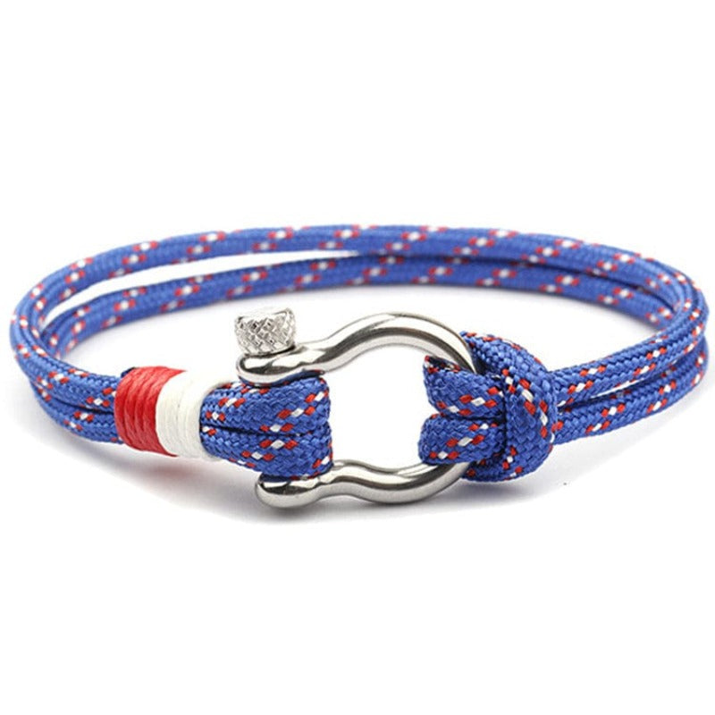 Colorful Anchor Hook Rope Sailing Bracelet bracelet by Unique Leather Bracelets