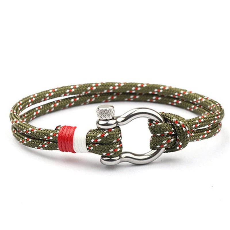 Colorful Anchor Hook Rope Sailing Bracelet bracelet by Unique Leather Bracelets
