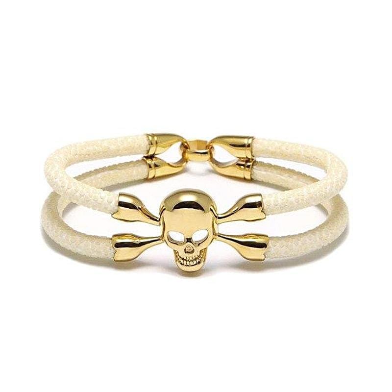 Womens Bracelets Womens Bracelets Luxury Leather Bracelet White / 18cm